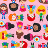 Superkids Pink  Fabric - Kaufman Girls 1/2 Metre