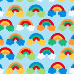 Rainbows Red - Wonder Cotton Fabric, Robert Kaufman 1/2 Metre