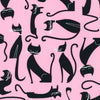 Childrens  'Pink' Fabric - Cats by Kaufman End of Bolt