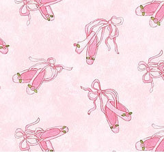 Bella Ballerina Ballet Shoes Cotton Fabric, 1/2 Mtr