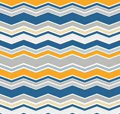 Noah's Ark Chevrons Cotton Fabric for Children 1/2 Mtr
