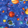 Space Fabric Blue Planets by Timeless Treasures 1/2 Mtr