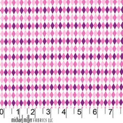 Girls Pink and Lilac Princess Harlequins Fabric Remnant