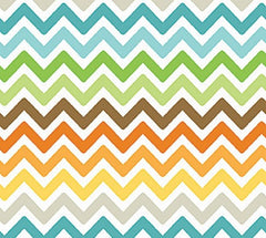 Chevrons Multi Colour Safari Fabric - Northcott 1/2 Mtr