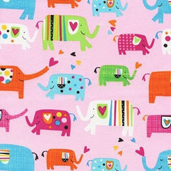 Eluvphants Pink Cotton 1/2 Metre