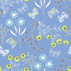 Flyaway Butterflies & Birds  Cotton Fabric