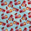 On our Way Fire Engine Cotton Fabric