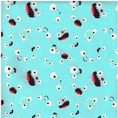 Monster Mash Eyes Children's Cotton Fabric 1/2 Mtr