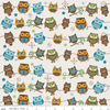 Owl Fabric Hooty Hoot Returns Cream - Riley Blake 1/2 Metre