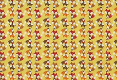 Mini Foxes Cotton Fabric for Children