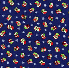 Christmas Fabric Cotton Mini Owls