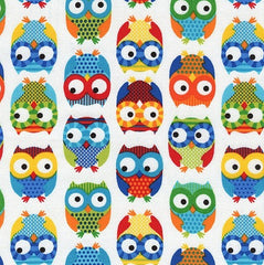 White Owl Fabric Timeless Treasures Remnant 60cm