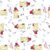 Paddington Bear Fabric White Wandering