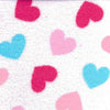 Cuddle Fleece Fabric with Pink and Blue Hearts