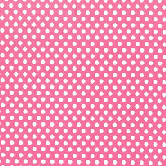 Polka Dots - Kiss Dot -  Pink Cotton Fabric - 1/2 Metre