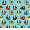 Pirate Ships Blue Cotton Fabric by Riley Blake 1/2 Metre