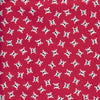 Skull and Cross Bones Pirates Fabric Red 1/2 Metre
