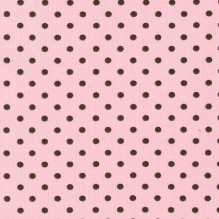 Pink & Brown Spots - Cord Fabric