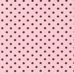 Pink & Brown Spots - Cord Fabric