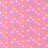 Pink, Green, White & Yellow Spots - Cord Fabric - Kaufman 1/2 Mtr
