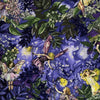 Night Flower Fairies Purple Cotton Fabric Remnant 65cm