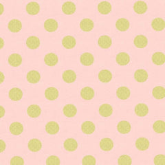 Glitz Quarter Dot Pink & Gold 1/2 Metre